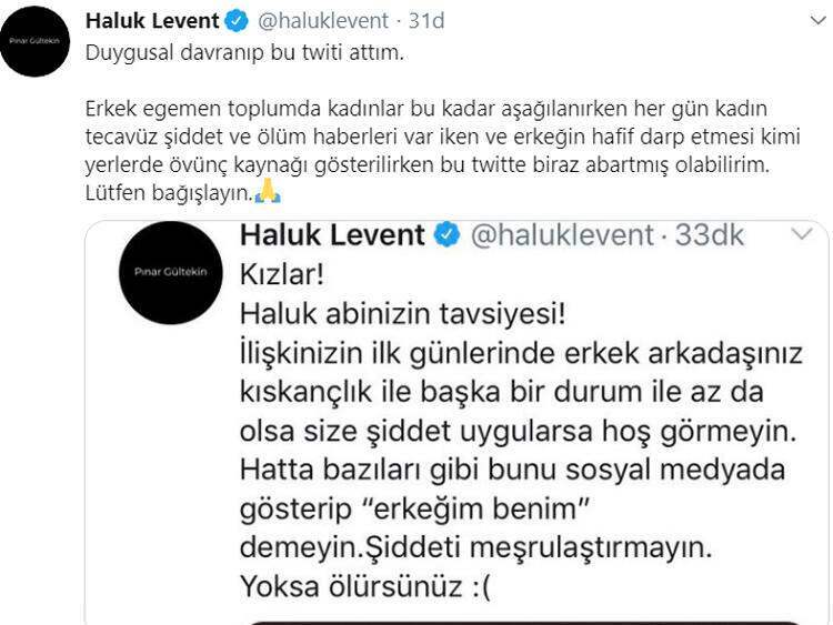 Haluk Levent Pınar Gültekins reaksjon etter å ha delt drapet samlet!
