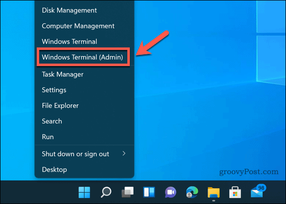 Åpne Windows Terminal på Windows 11