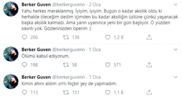 Berker Güven hadde skremmende øyeblikk med notatet "Jeg godtar døden"