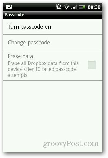 Hvordan passordbeskytte Dropbox på Android