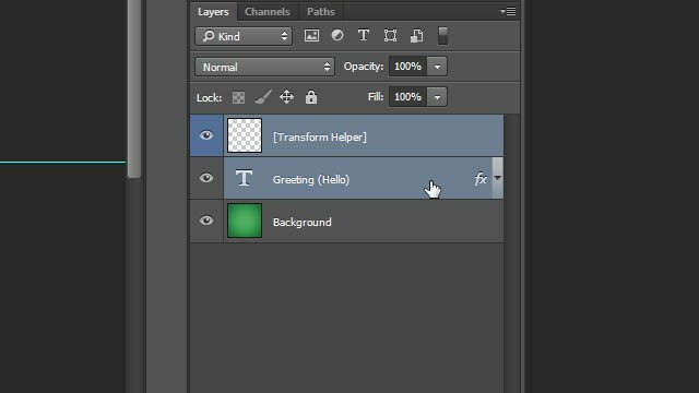 Cheat Photoshop Text Layer Transformations Trick select lag lag panel Photoshop