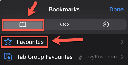 safari iphone-favoritter