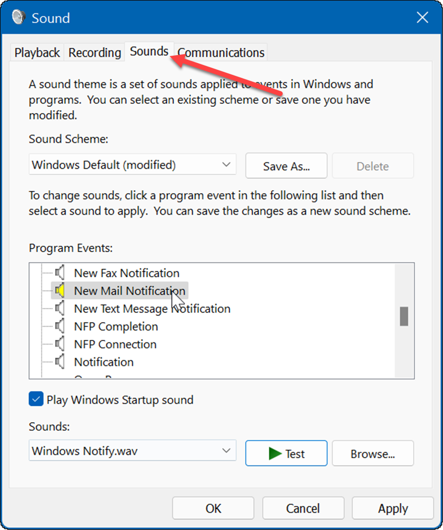administrere systemlyder på Windows 11