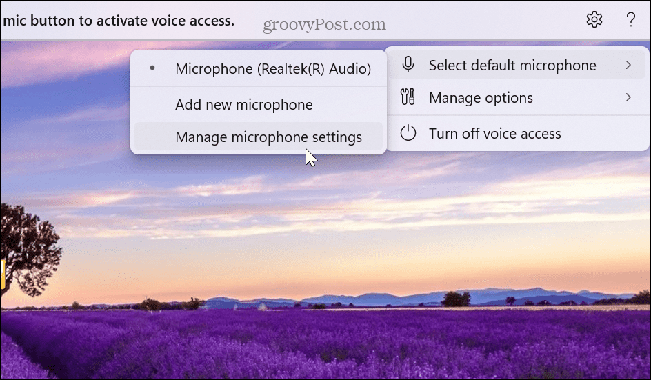 Aktiver og bruk stemmetilgang på Windows 11