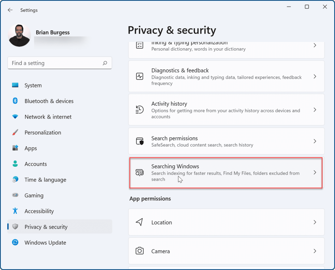 søke i windows administrere søkeindeksering på Windows 11