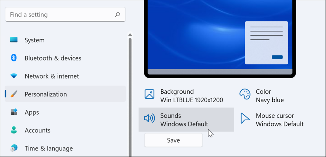 innstillinger administrere systemlyder på Windows 11