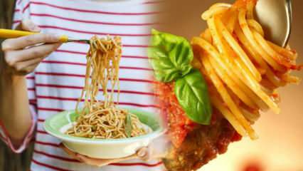 Gjør pasta med tomatpuré at du går opp i vekt? Spises pasta i en diett? Lavkaloripastaoppskrift