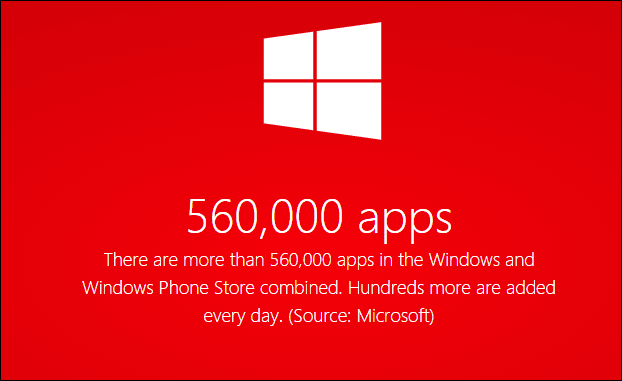 Microsoft kunngjør mer enn et halvt million apper for Windows 8 og Windows Phone
