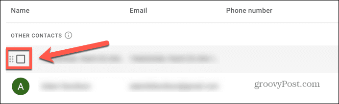 gmail avmerkingsboksen