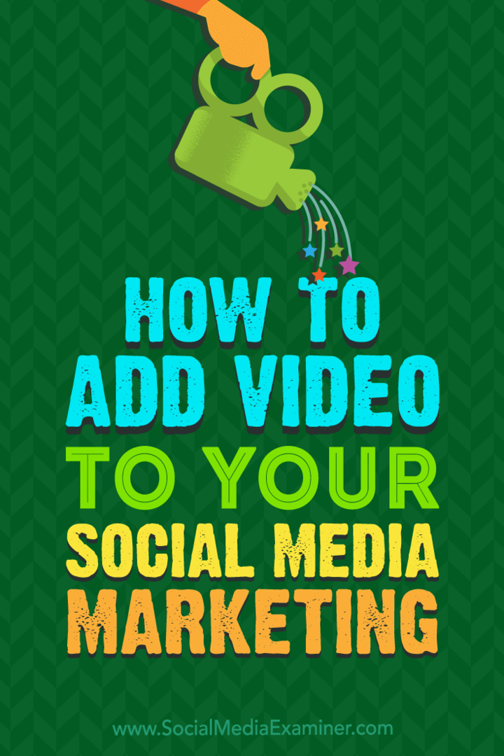 Slik legger du til video i markedsføringen din på sosiale medier: Social Media Examiner