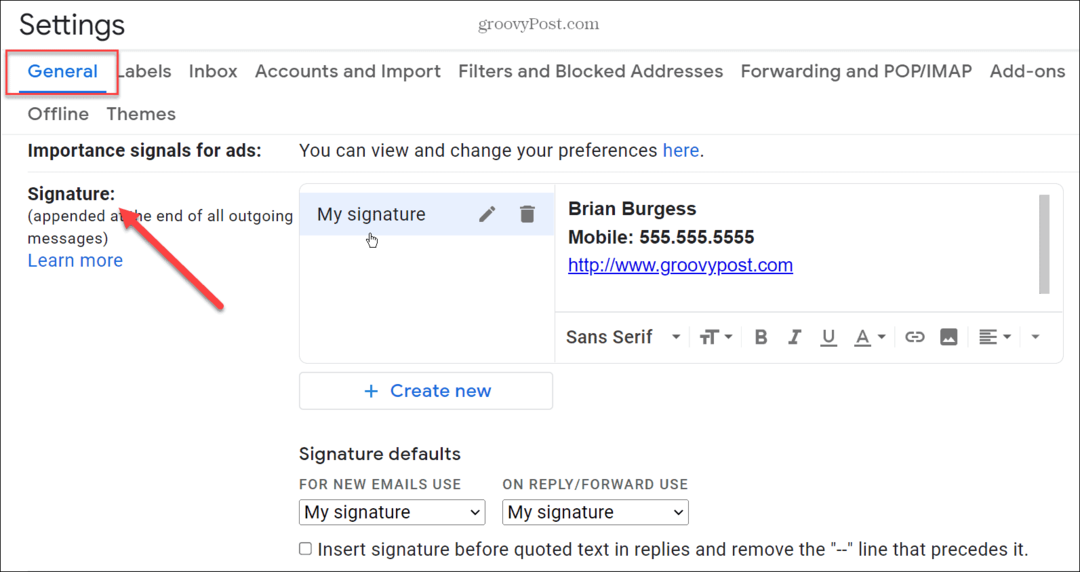 Legg til et bilde i Gmail-signaturen din