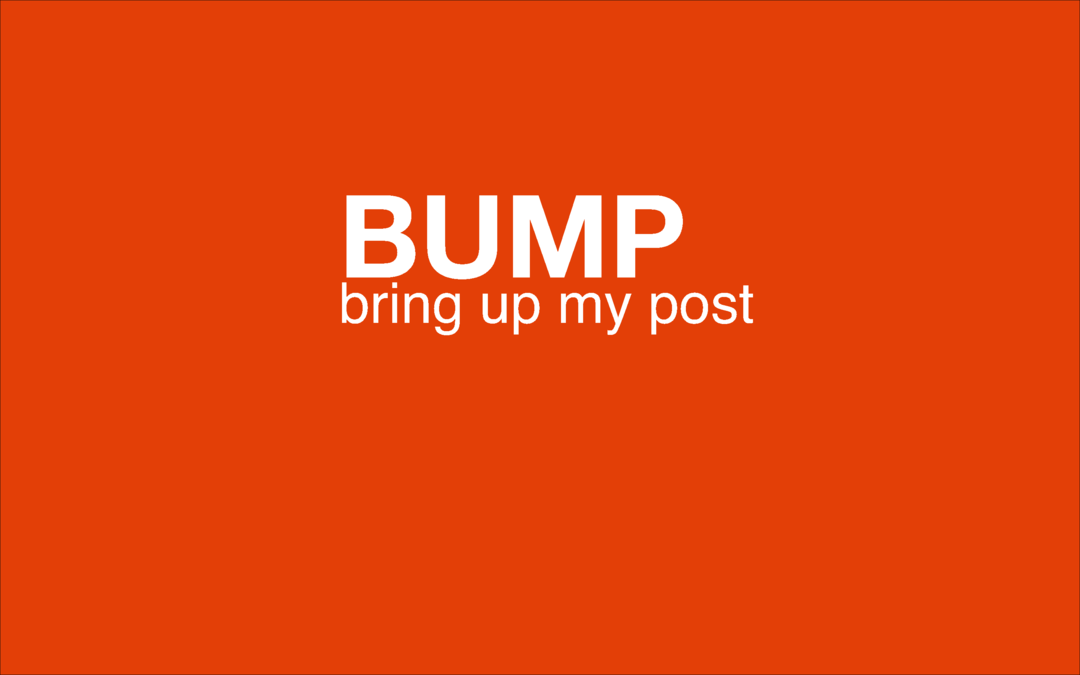 Hva betyr Internett-slang BUMP og hvordan skal jeg bruke det?