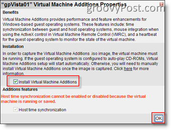Installer virtuelle maskintillegg for MS Virtual Server 2005 R2