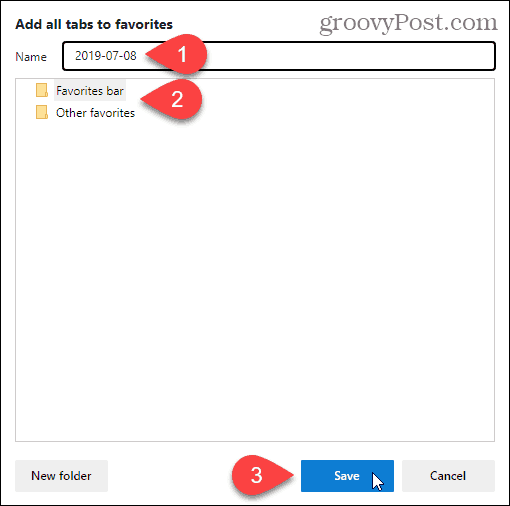 Legg til alle fanene i favorittdialogen i Chromium-basert Edge