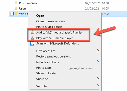 Egendefinerte utvidelser i Windows File Explorer