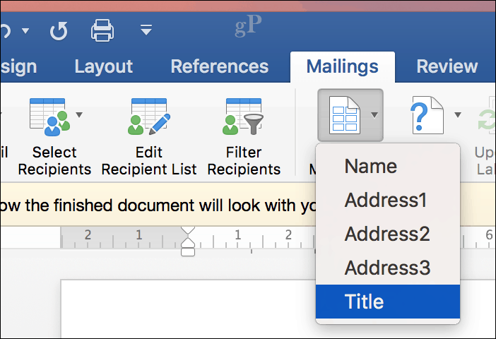 Microsoft Word for mac mail merge - flett felt