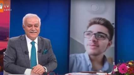 Interessant spørsmål til Nihat Hatipoğlu fra den unge mannen som ble med i programmet: Er det synd å høre på musikk i dusjen?