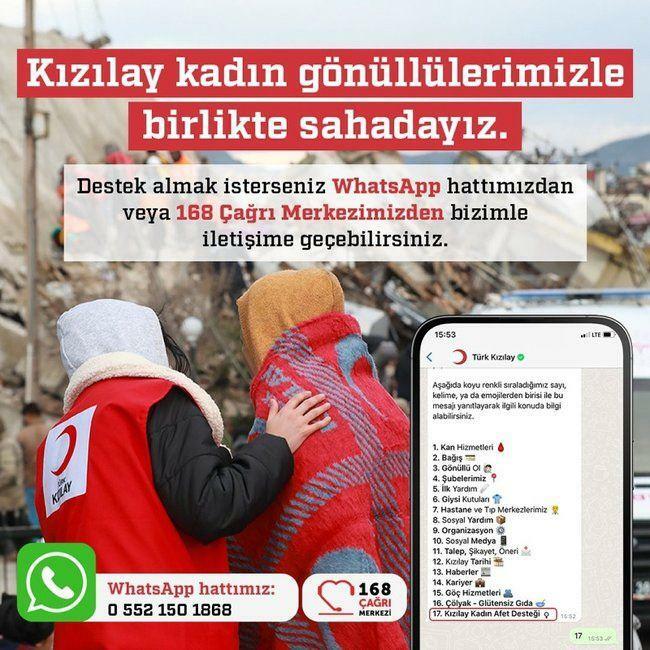 Tyrkisk Røde Halvmåne etablerte en whatsapp-linje for jordskjelvofre