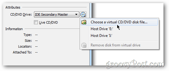 VirtualBox-oppsett iso-fil windows 8