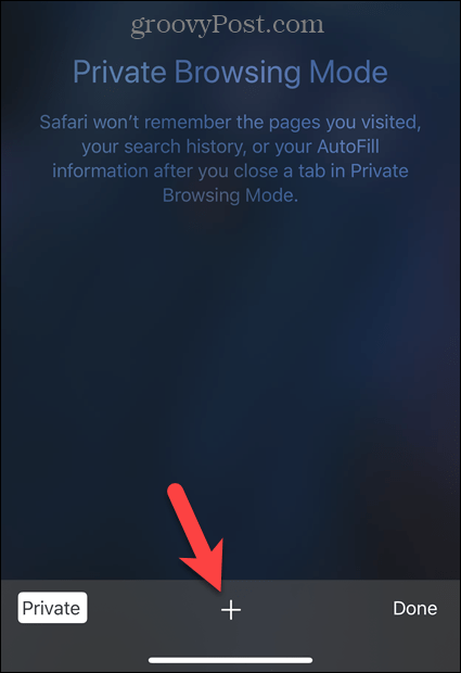 Trykk på plussikonet i Safari på iOS