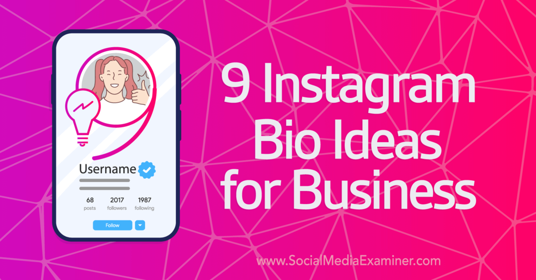 9 Instagram-bioideer for bedrifts-sosiale medier-eksaminator
