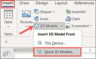 Sett inn 3D -modeller i Microsoft Office