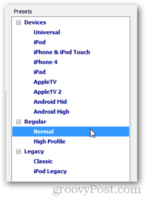 håndbrems forhåndsinnstillinger iphone ipod ios android apple tv universal normal ipod legacy klassisk høyprofil håndbrems rip dvd