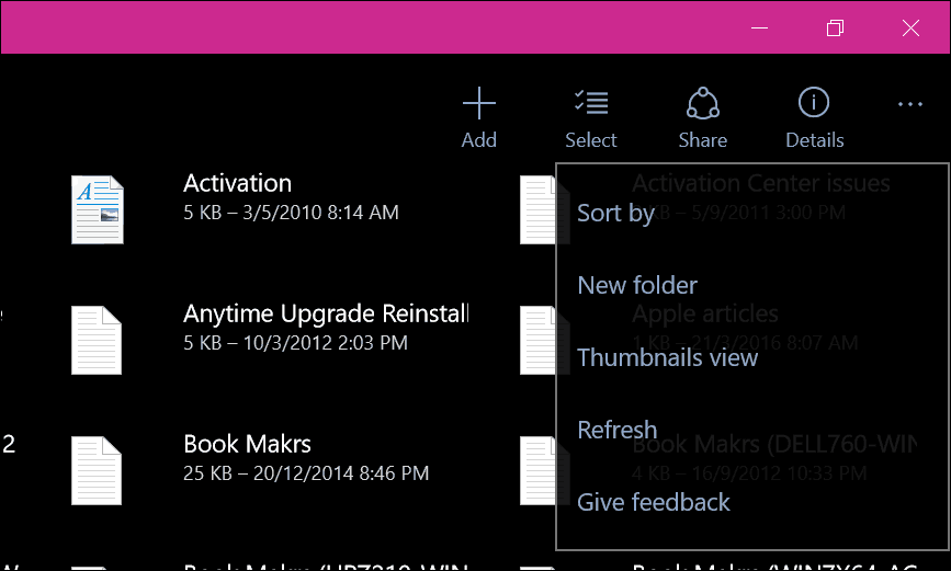 Ny OneDrive Universal-app ankommer for Windows 10