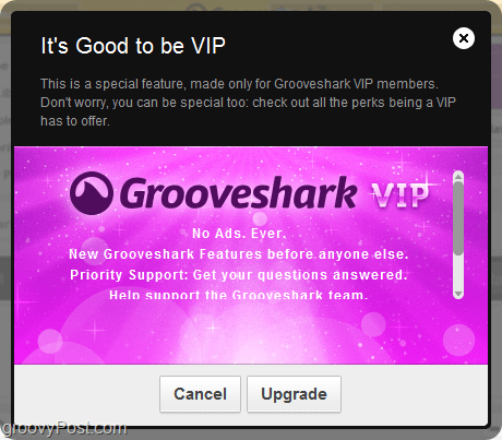 fordelene med Grooveshark VIP-konto
