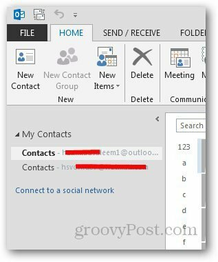 Sosiale nettverk Outlook 3