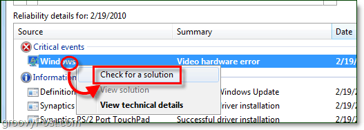 se etter Windows 7-løsninger på problemer