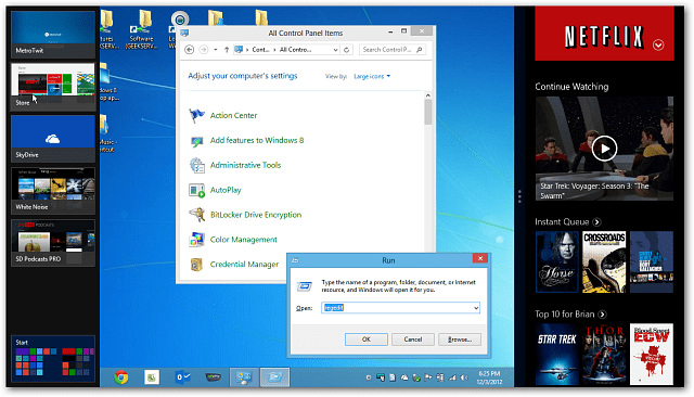 Aktiver Windows 8-snapfunksjonen på skjermer med lav oppløsning