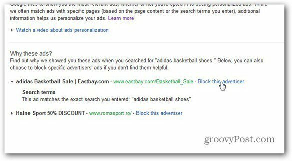 google ads blokkerer annonsør