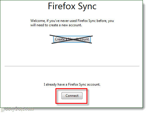 koble til en Firefox-synkroniseringskonto