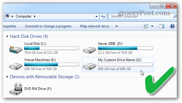 liste over harddisker i Windows File Explorer