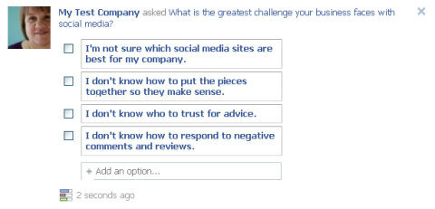 facebook spørsmål lagt ut