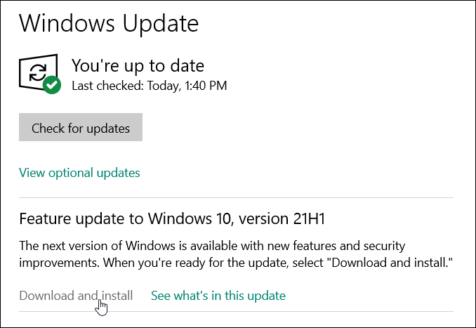 Windows Update Last ned og installer