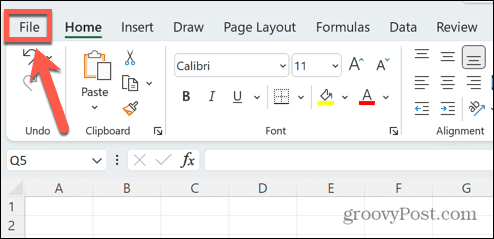 Excel-filmenyen