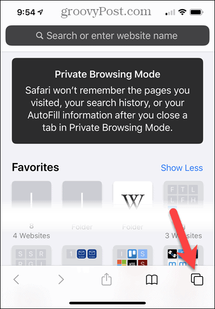 Privat surfemodus i Safari på iOS