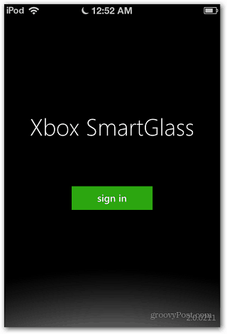 Xbox SmartGlass Logg på iOS
