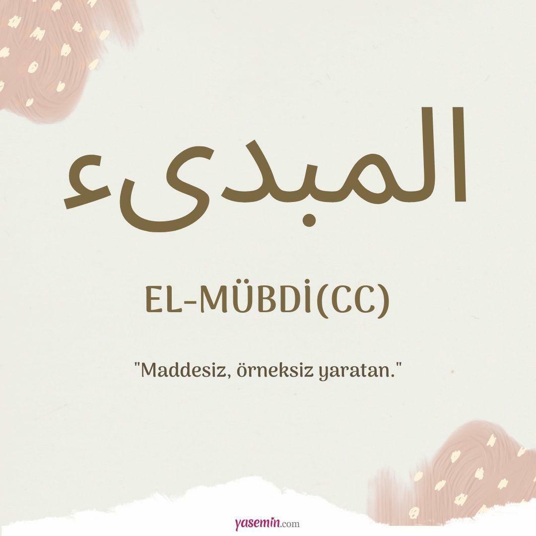 Hva betyr al-Mubdi (cc)?