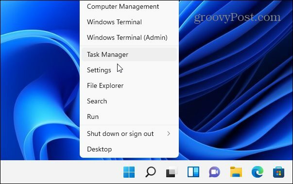 åpne oppgavebehandling Windows 11