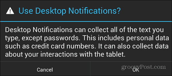 Desktop Notifikasjoner Android