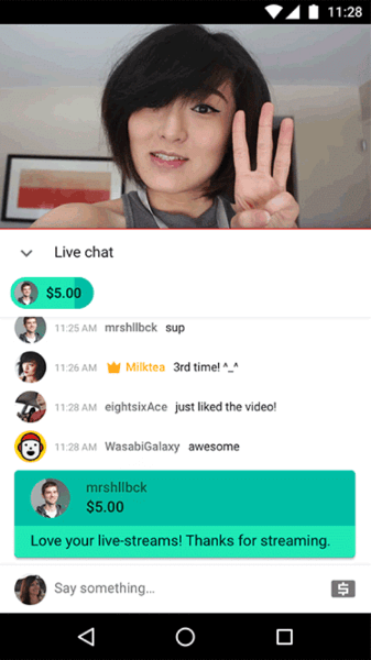 YouTube introduserte Super Chat, det siste verktøyet for fans og skaperne for å få kontakt med hverandre under live streams.