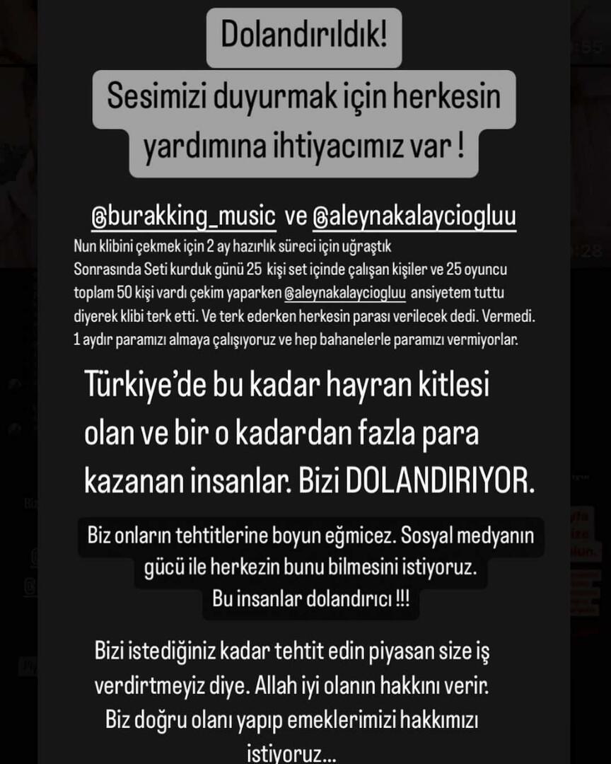 Bedragerianklager mot Burak King og Aleyna Kalaycıoğlu