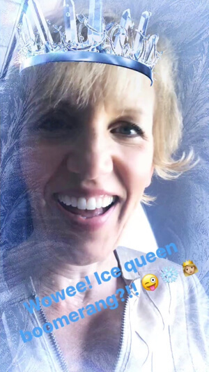 Et stillbilde fra en kort video tatt med et av de nye Instagram-ansiktsfiltrene.