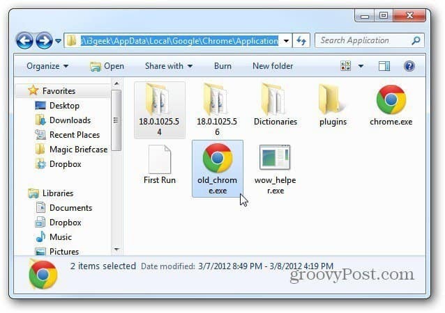 Google Chrome: Fjern gamle versjoner fra disken