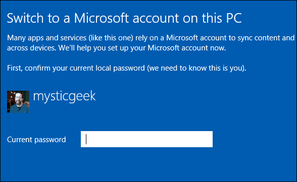 Bytt til Microsoft-konto