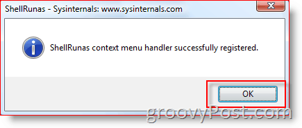 Legg til Kjør som annen bruker til Windows Explorer-kontekstmenyen for Vista og Server 2008:: groovyPost.com