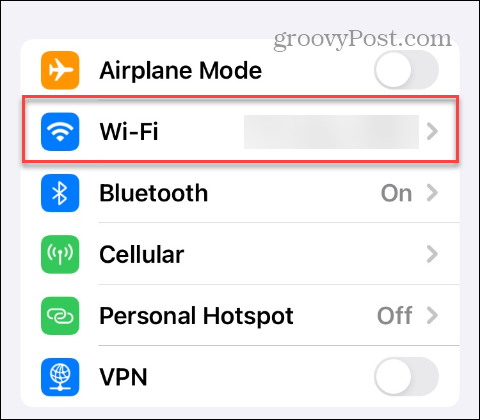 Glem et Wi-Fi-nettverk på en iPhone